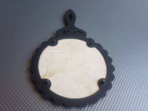 Vintage! Currier & Ives Cast Iron And Ceramic Trivets.