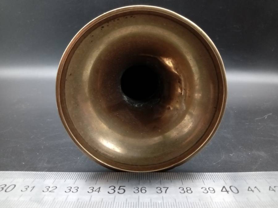 Vintage! Hand Etched Brass Bud Vase.