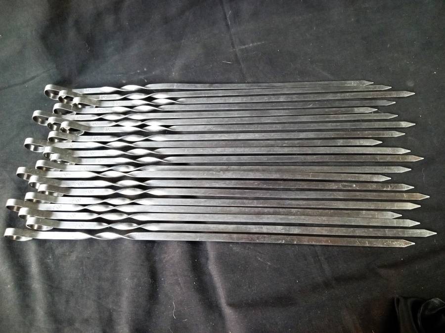 ECK Stainless Steel 50cm Kebab Skewers  for Braai & Grill (Pack of 20)
