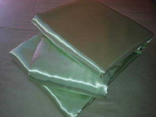Queen Size Satin Charmeuse Celery/Sage Color by Scent station.