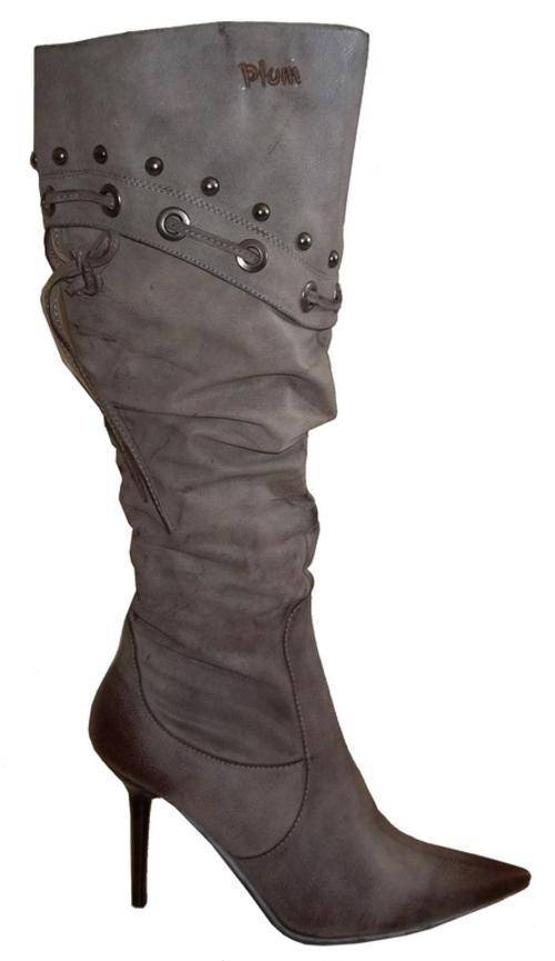 Plum Delicious Kylie Boots - Taupe (Size 6)