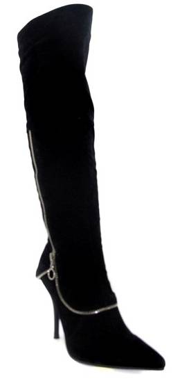 PLUM Delicious Lolita Boots - Overlapping Zipper Detail