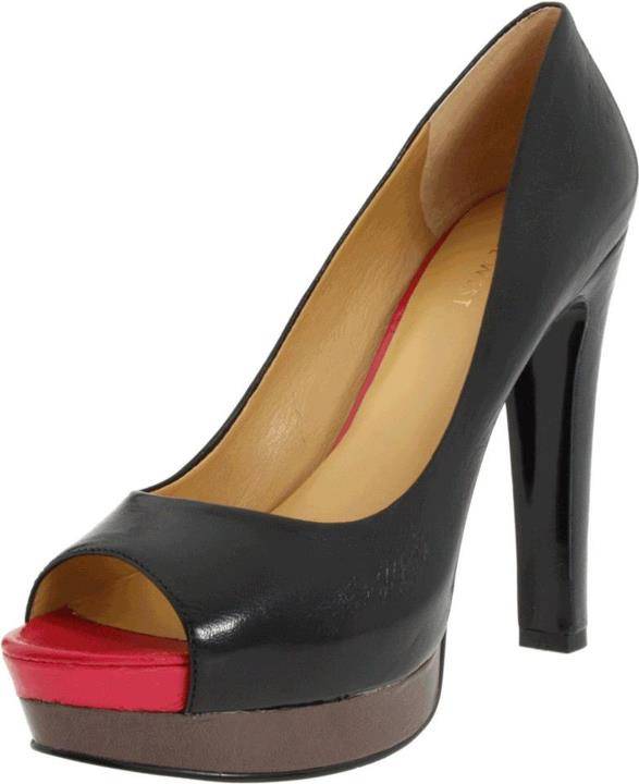 Nine West Genuine Leather Peep Toe Pumps (SA Size 6.5)