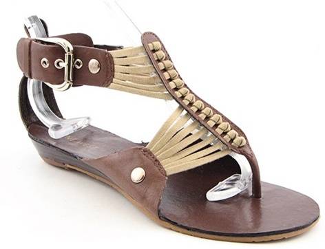 Nine West T-Strap Leather Sandals