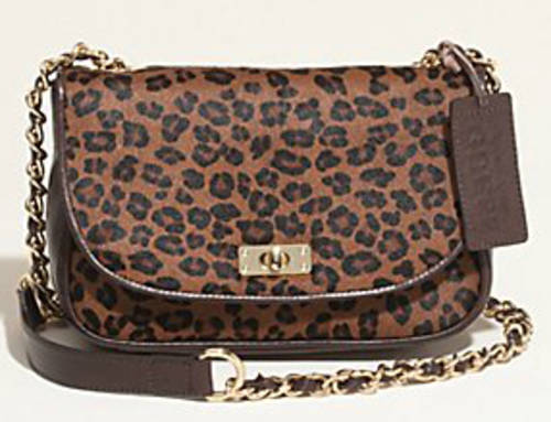 Guess Leopard Leather Mini Crossbody (Genuine Leather)