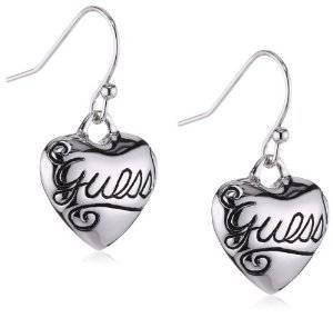 Guess Jewellery: Ladies Heart Drop Earrings - 100% Authentic