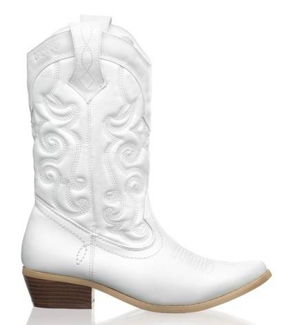 Ladies Western Cowboy Style Boots in White