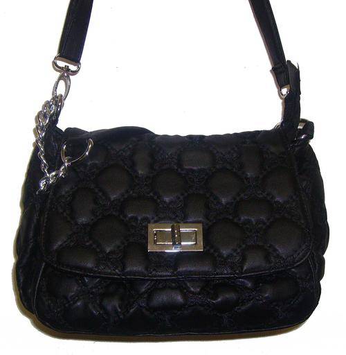 Black Quilted Chain Handbag (Small)