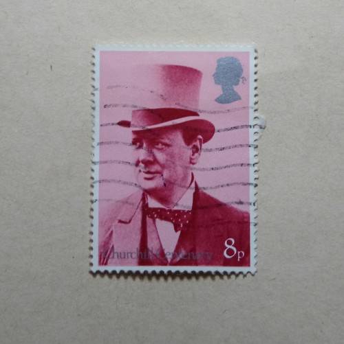 8 P Stamp Sir Winston Churchill Great Britian