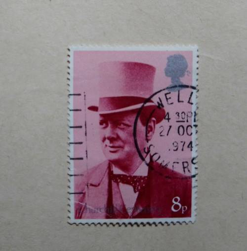 8 P Stamp Sir Winston Churchill Great Britian