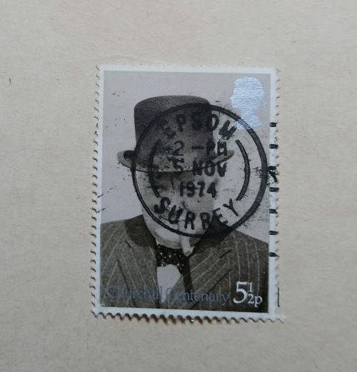 5 1/2 p Stamp Centenary of Sir Winston Churchill Great Britain