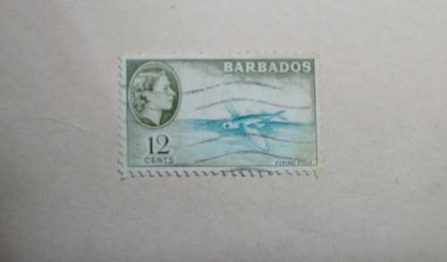 12 Cents Barbados Stamp Flying Fish