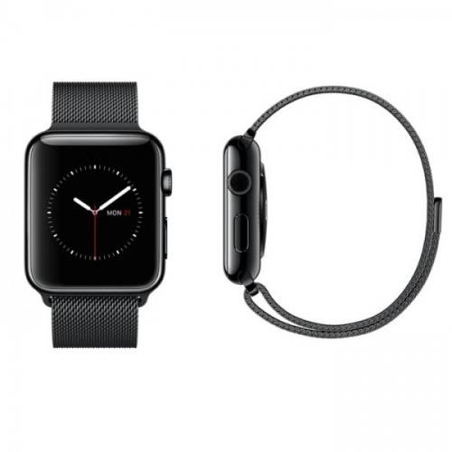 Apple Watch 42mm Milanese Loop Band Black