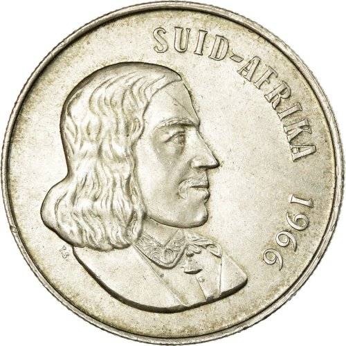1966 South Africa R1 One Rand Silver Coin
