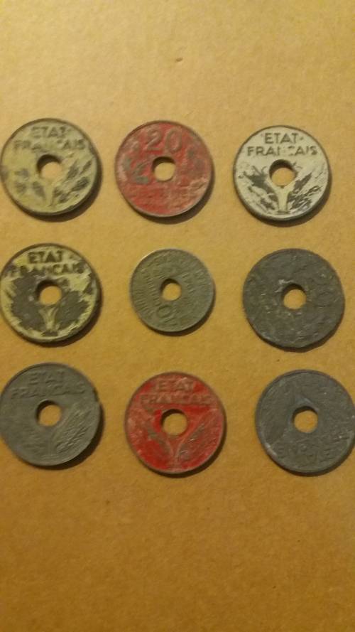 WW2-ETAT Francais 20 Centimes(Vichy State) ZINC 1941 &1942-Tunisie 10 Centimes