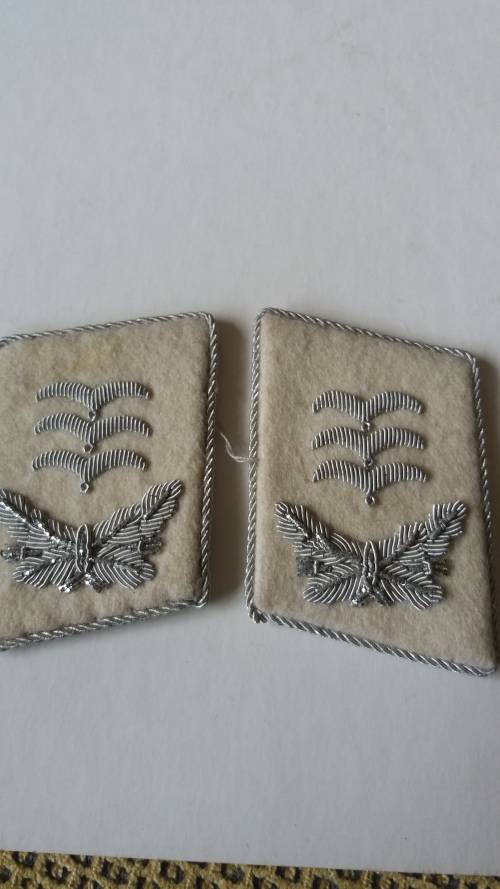 Scarce Pair Hermann Goring Regiment- Hauptmann Luftwaffe Collar Tabs