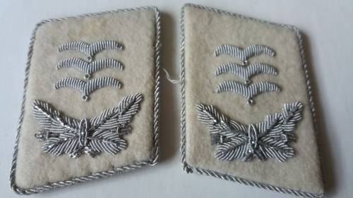 Scarce Pair Hermann Goring Regiment- Hauptmann Luftwaffe Collar Tabs