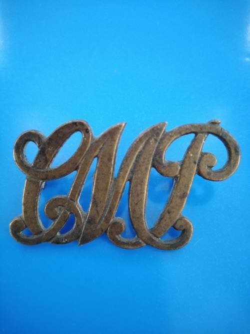 Cape Mounted Police -Shoulder Title Worn 1913-1914(Owen 1841)&Collar Badge (Owen 1839)
