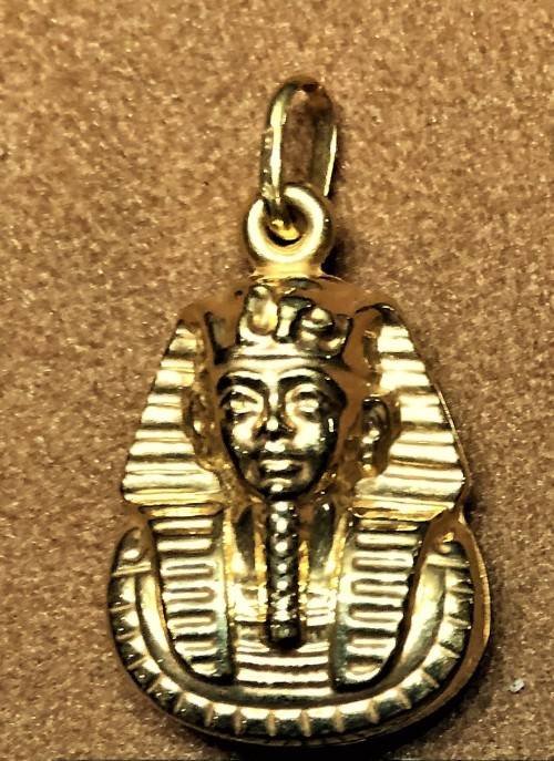 9K solid  9 carat Gold , stunning imported pendant   King TUT charm