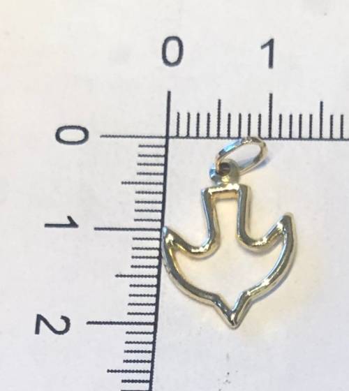 9K solid  9 carat Gold , stunning imported charm - bird in flight cutout