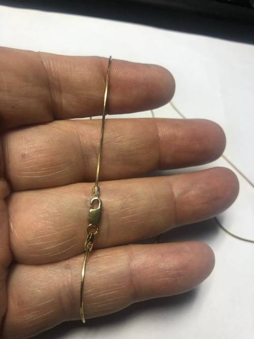 9k solid -9 carat  Gold, Snake necklace cm 45 -  yellow gold