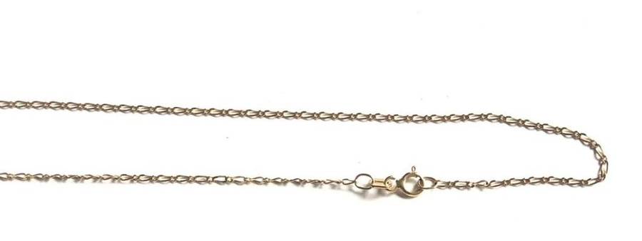 9k /solid 9 carat gold ---Yellow Fig1/1 link chain ------- long 60cm ----- 1.3 mm wide