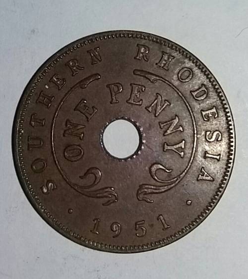 1951 - ONE PENNY - SOUTHERN RHODESIA