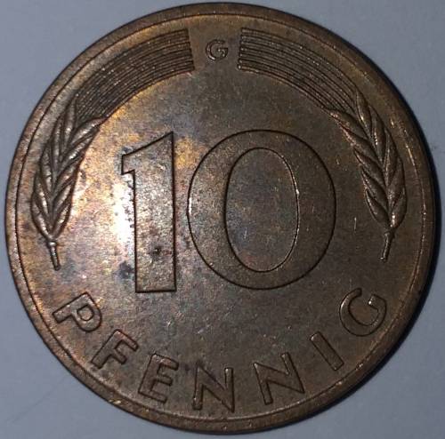 1976 G - TEN PFENNIG - GERMANY
