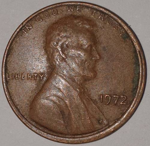 1972 - 1 CENT - LINCOLN MEMORIAL CENT (PENNY) - ONE CENT - PHILADELPHIA MINT - USA