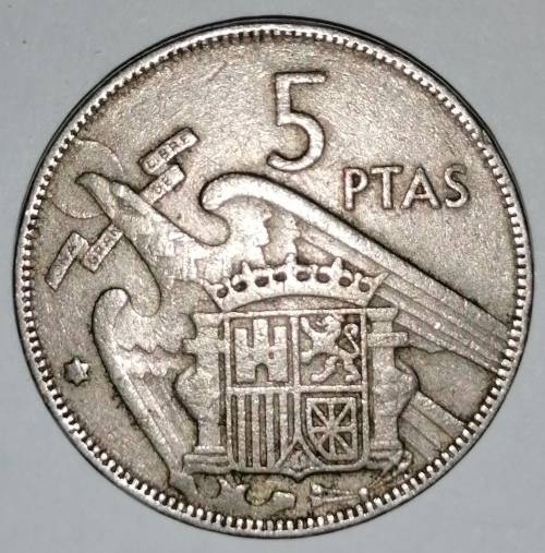 1957 - 5 PESETAS (PTAS) - SPAIN/ESPANA