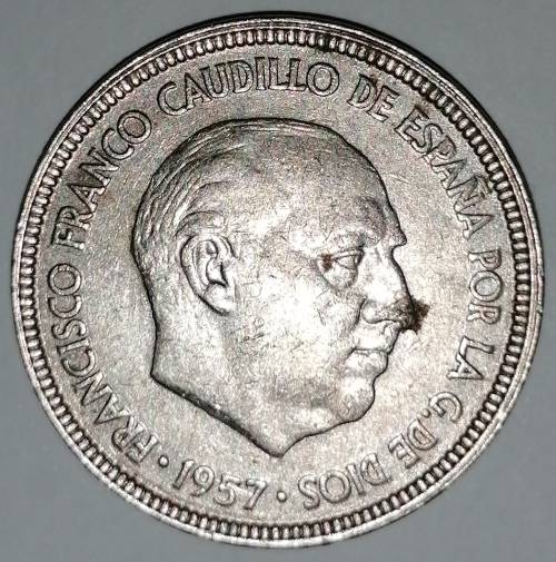 1957 - 5 PESETAS (PTAS) - SPAIN/ESPANA