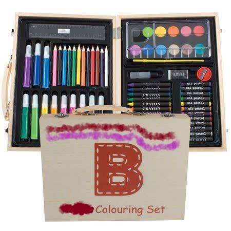 55pcs Personalised Wooden Art Box Set