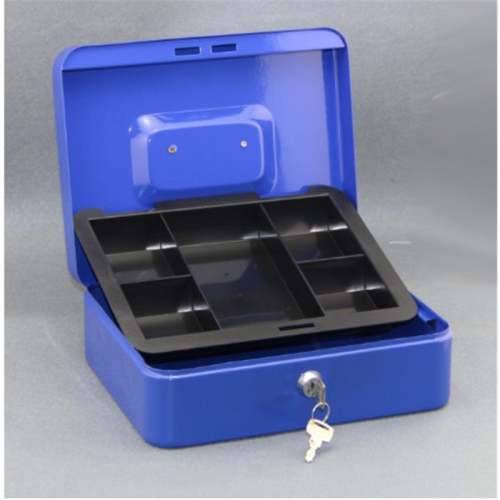 metal cash box Locking Medium Steel Cash Box with Money Tray,Lock Box.