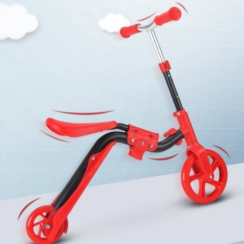 Scooter for Kids Children with Folding Seat 2-in-1 Adjustable Kick Scooter Skateboard Walker Balance