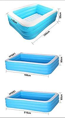 Inflatable Pool for Adults, Kids, Family Kiddie Swimming Pool - Blow Up Rectangular  lots of fun