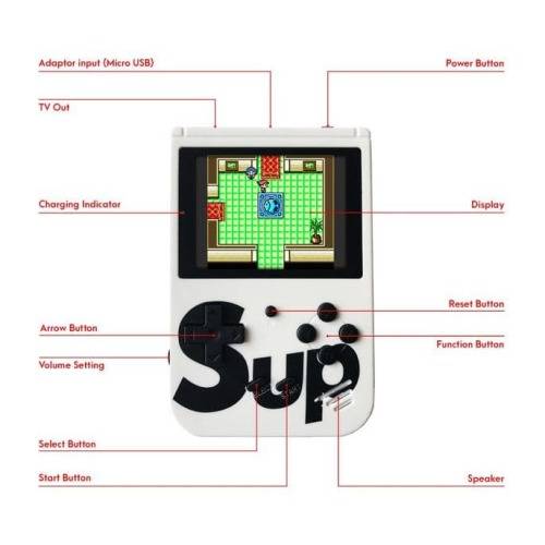 400 Games in Single Sup Game with LED EYE`s Protected Screen Best Gaming Experience for Kids
