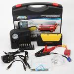 Multi-Function Car Jump Starter Kit with Built-in Survival Hammer, Blade, LED Torch Flashlight