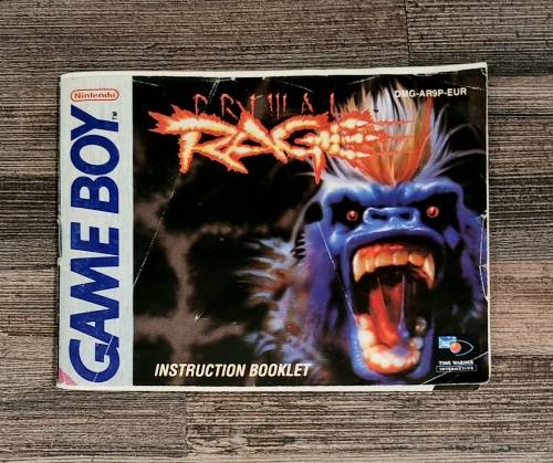 Primal Rage Manual for Game Boy