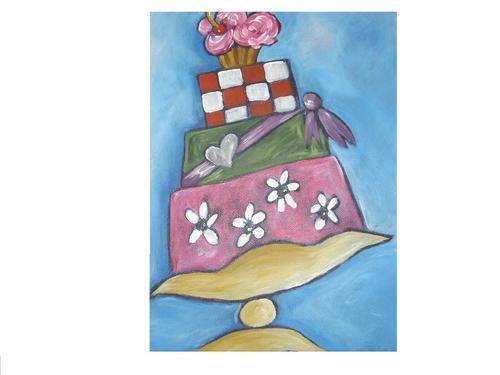 White Daisies celebration cake