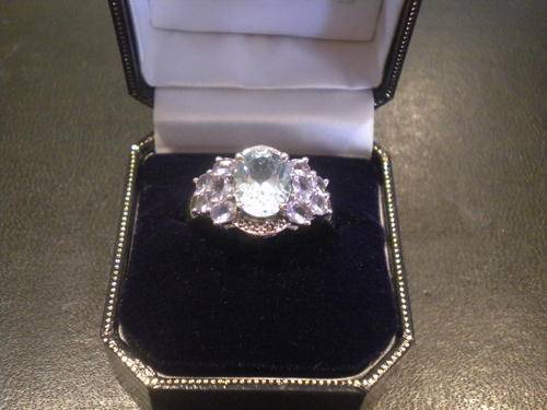 ***GORGEOUS*** TANZANITE WITH RARE BLUE TOPAZ GEMSTONE SZ 9