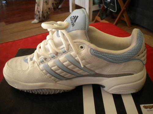 ADIDAS NOVA NETBALL 2 WMNS NETBALL SHOE WHITE SKY BLUE SZ 4