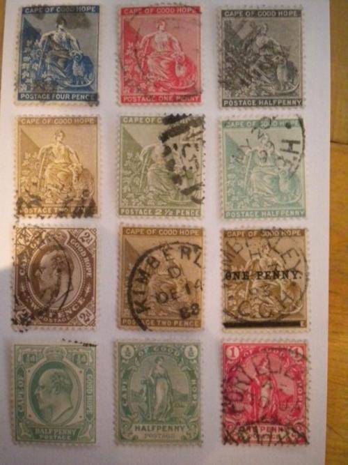 Cape of Good Hope - Lot of 12 stamps from 1800's