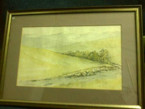 J. JENDE: "THE BERG". ORIGINAL W/C FRAMED. TRULY LOVELY ARTWORK!