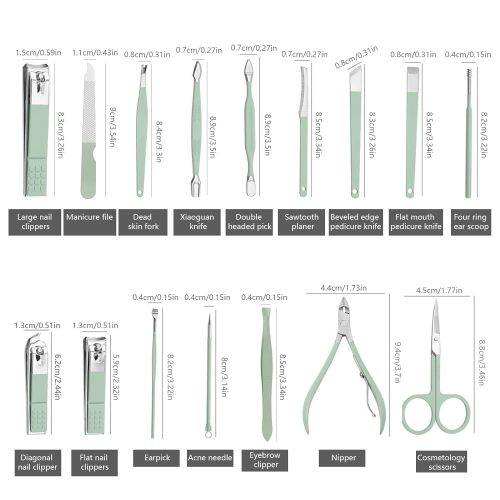 Professional Manicure Set, 16 Pieces Manicure Pedicure Set