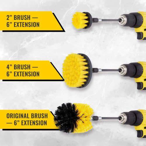 Drill Brush Attachment Kit And Power Scrubber Cleaning Kit For Car Bathroom Wood Foors