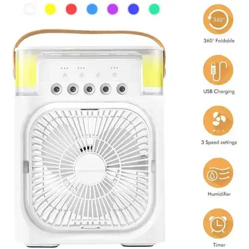 SDFGH Air Cooler Mini Fan Water Fan Spray Fan USB Fan Portable Fan Air Conditioner Humidifier Portab