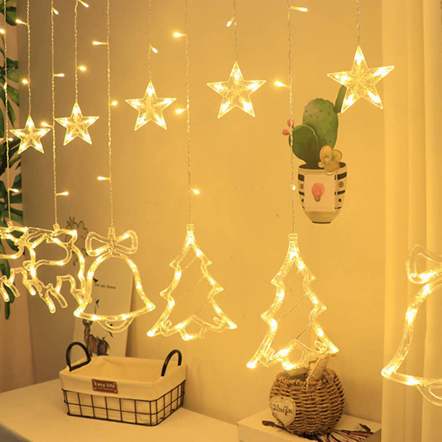 Christmas string lights Curtain Fairy String Lights Christmas Atmosphere Lights
