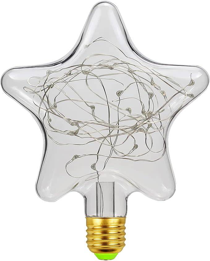 ASMSW Star Bulb Fairy Bulb, Edison Star Decorative Vintage String Lights Edison Bulb