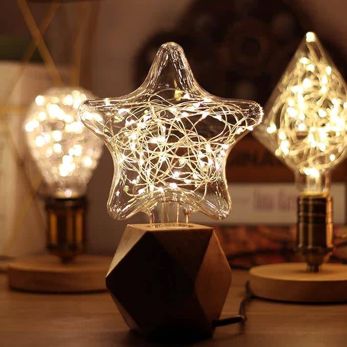 ASMSW Star Bulb Fairy Bulb, Edison Star Decorative Vintage String Lights Edison Bulb