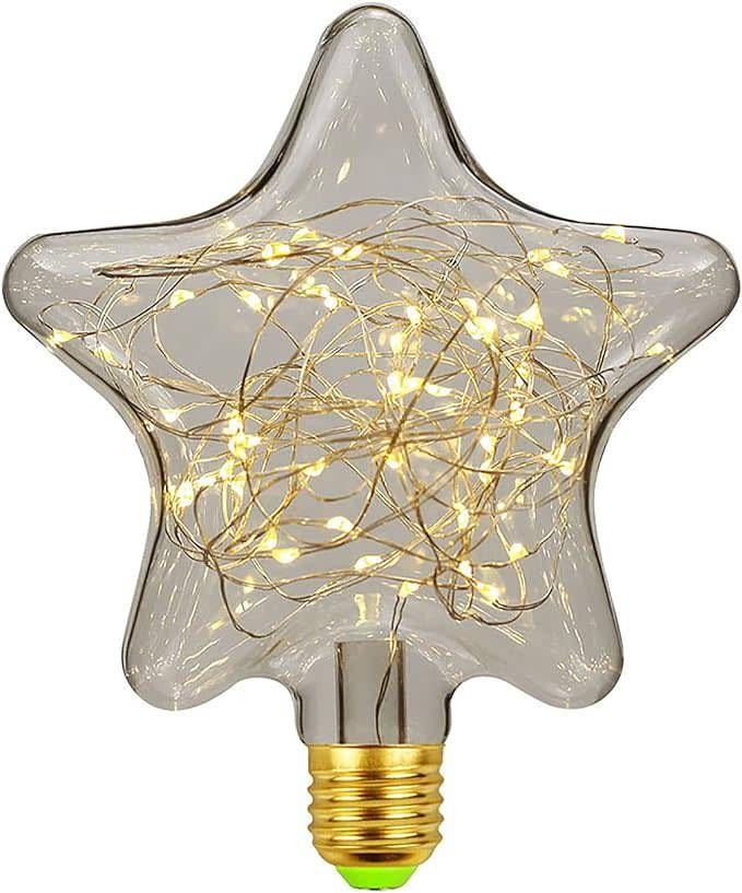 ASMSW Star Bulb Fairy Bulb, Edison Star Decorative Vintage String Lights Edison Bulb
